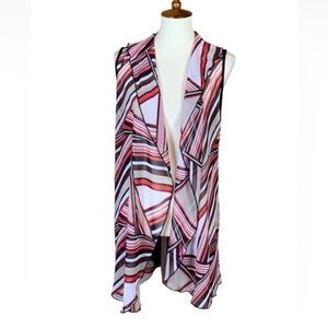 Chico’s open front vest with geometric print Size 2 = Large / 12